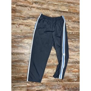 Mens Vintage Y2K Nike Ankle Zip Athletic Pants Size XXL Gray Blue White Striped